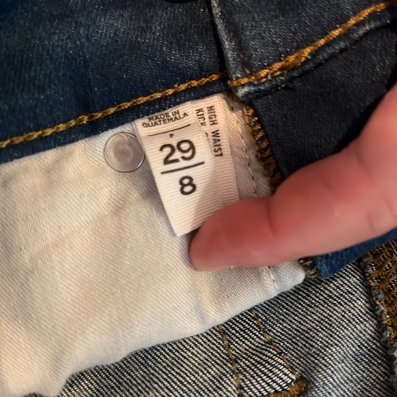 LOFT button up kick crop jeans - Picture 3 of 6